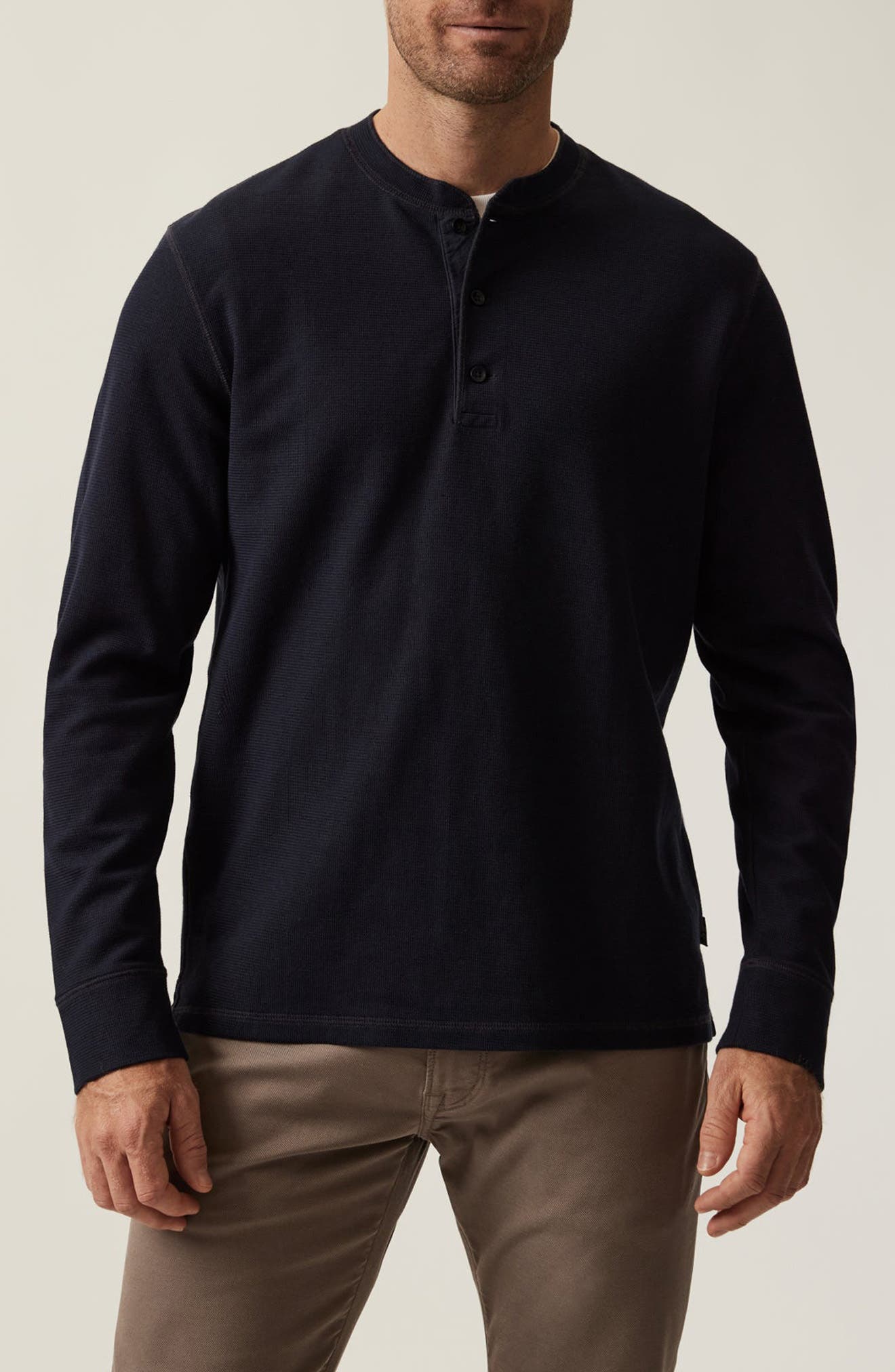 Long Sleeve Pima Cotton Blend Henley