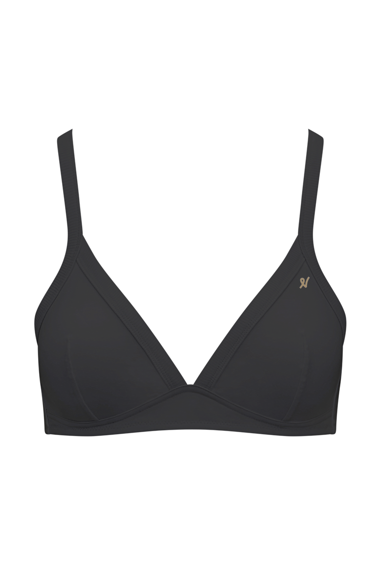 Nudea The Organic Cotton Easy Does It Comfort Bralette, Alternate, color, Black