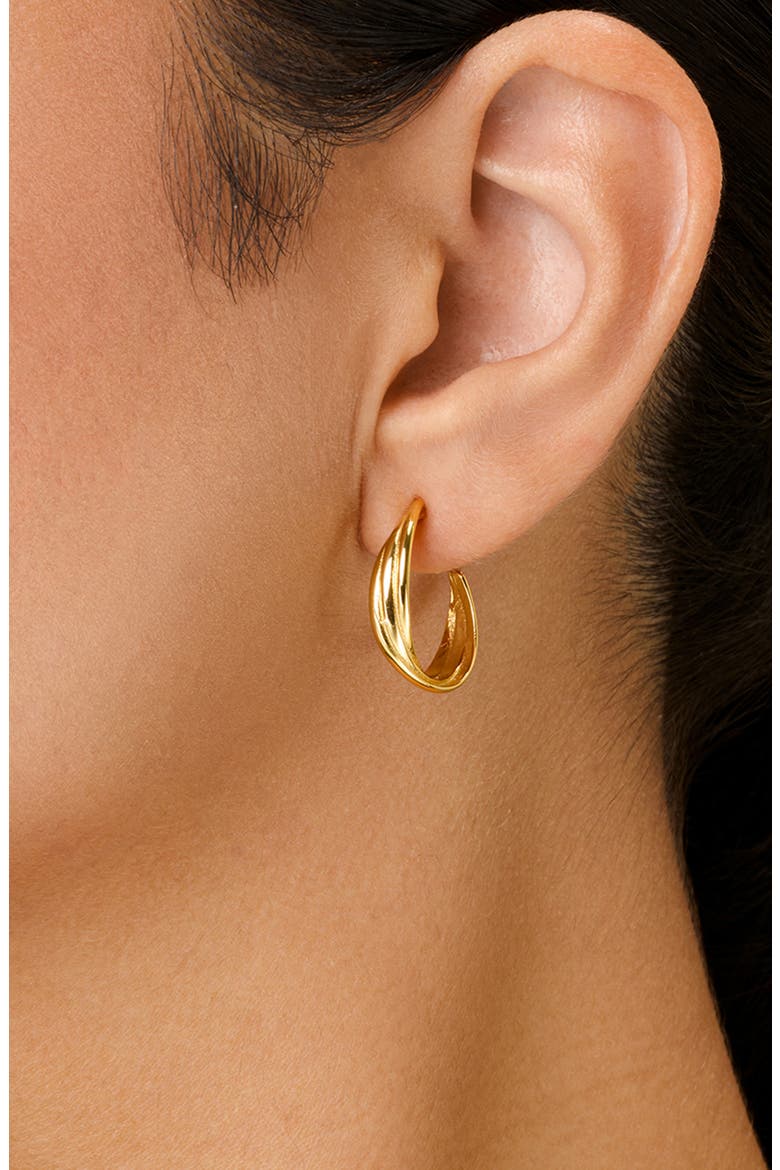 Monique Twisted Hoop Earrings, Alternate, color, GOLD