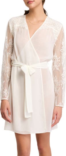 Giselle Lace Accent Chiffon Cover-Up Robe