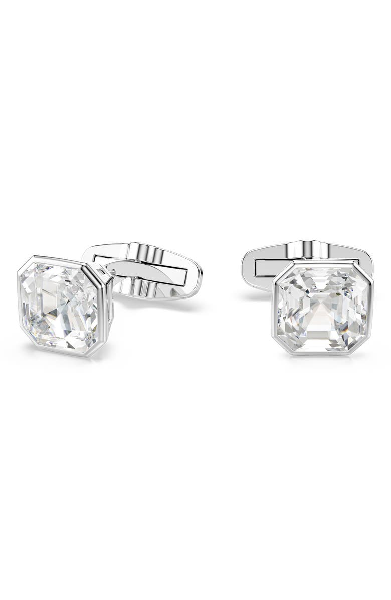 Swarovski Millenia Cuff Links, Alternate, color, Rhodium