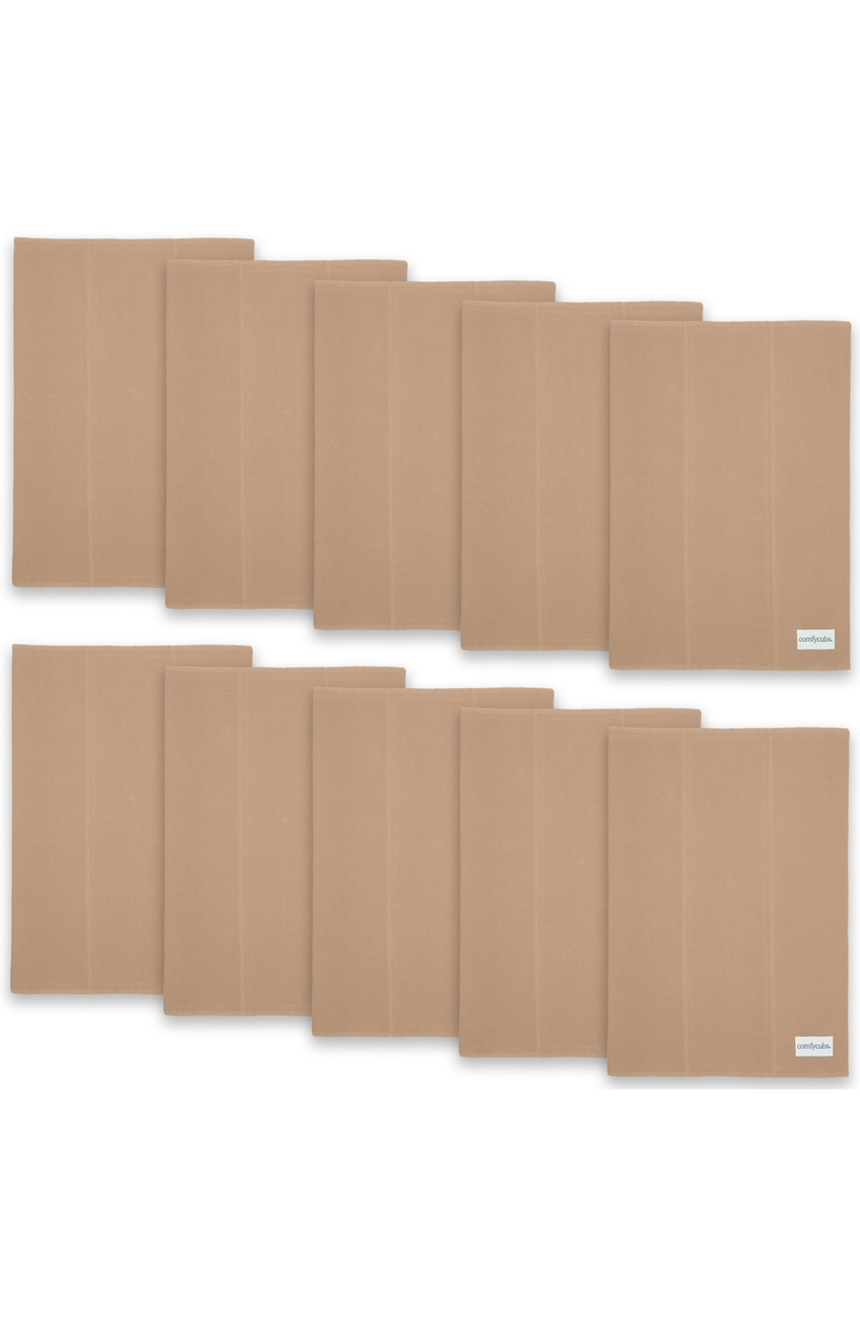 Comfy Cubs Cotton Burp Cloths - Pack of 10, Main, color, Cedar