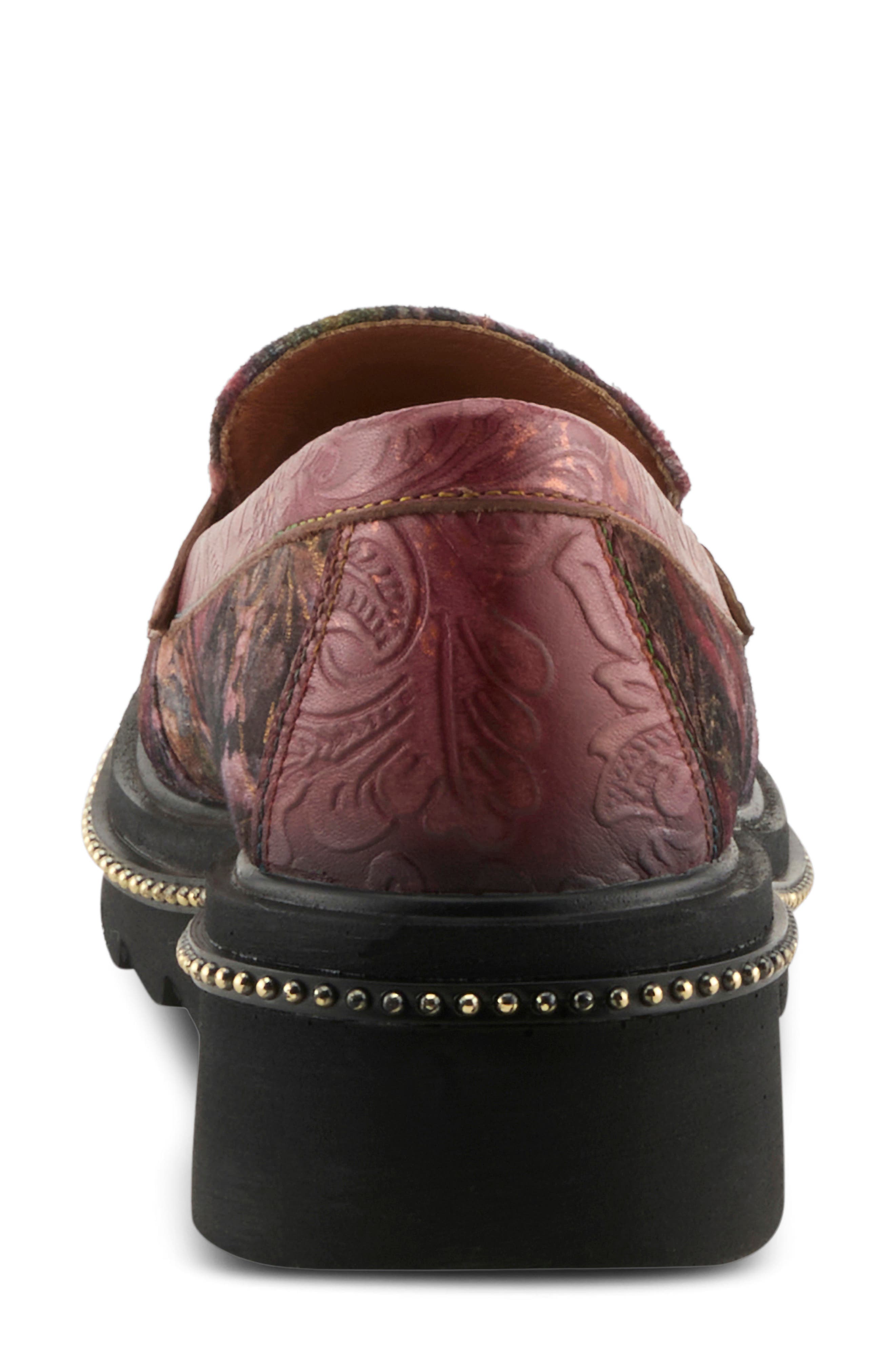Altona-Vivi Leather Loafer, Alternate, color, PLUM MULTI