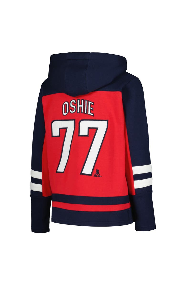 Outerstuff Youth TJ Oshie Red Washington Capitals Ageless Must-Have V-Neck Name & Number Pullover Hoodie, Alternate, color, Red