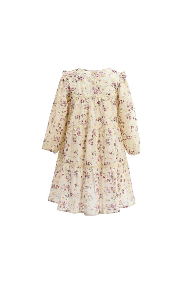 Floral Ruffle Dress, Alternate, color, White