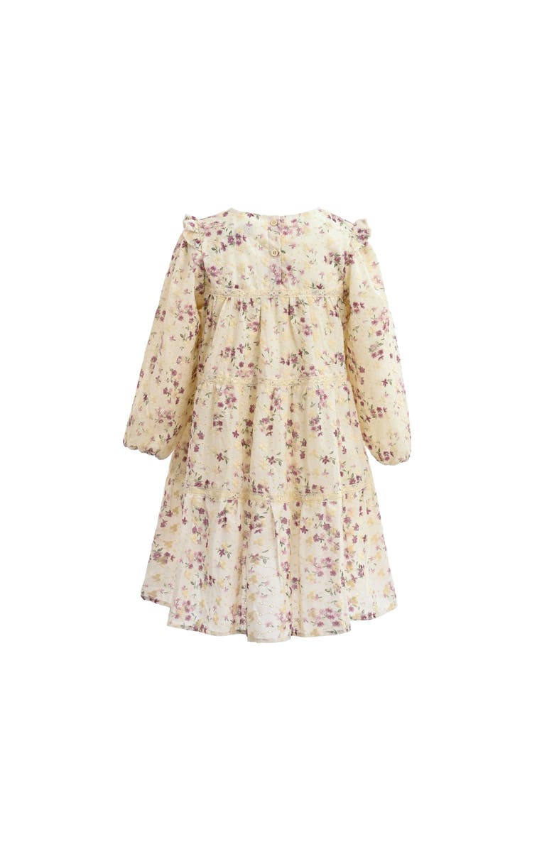 Sweet Cactus Floral Ruffle Dress, Alternate, color, White