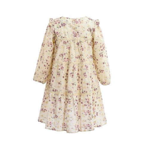 Sweet Cactus Floral Ruffle Dress In Neutral