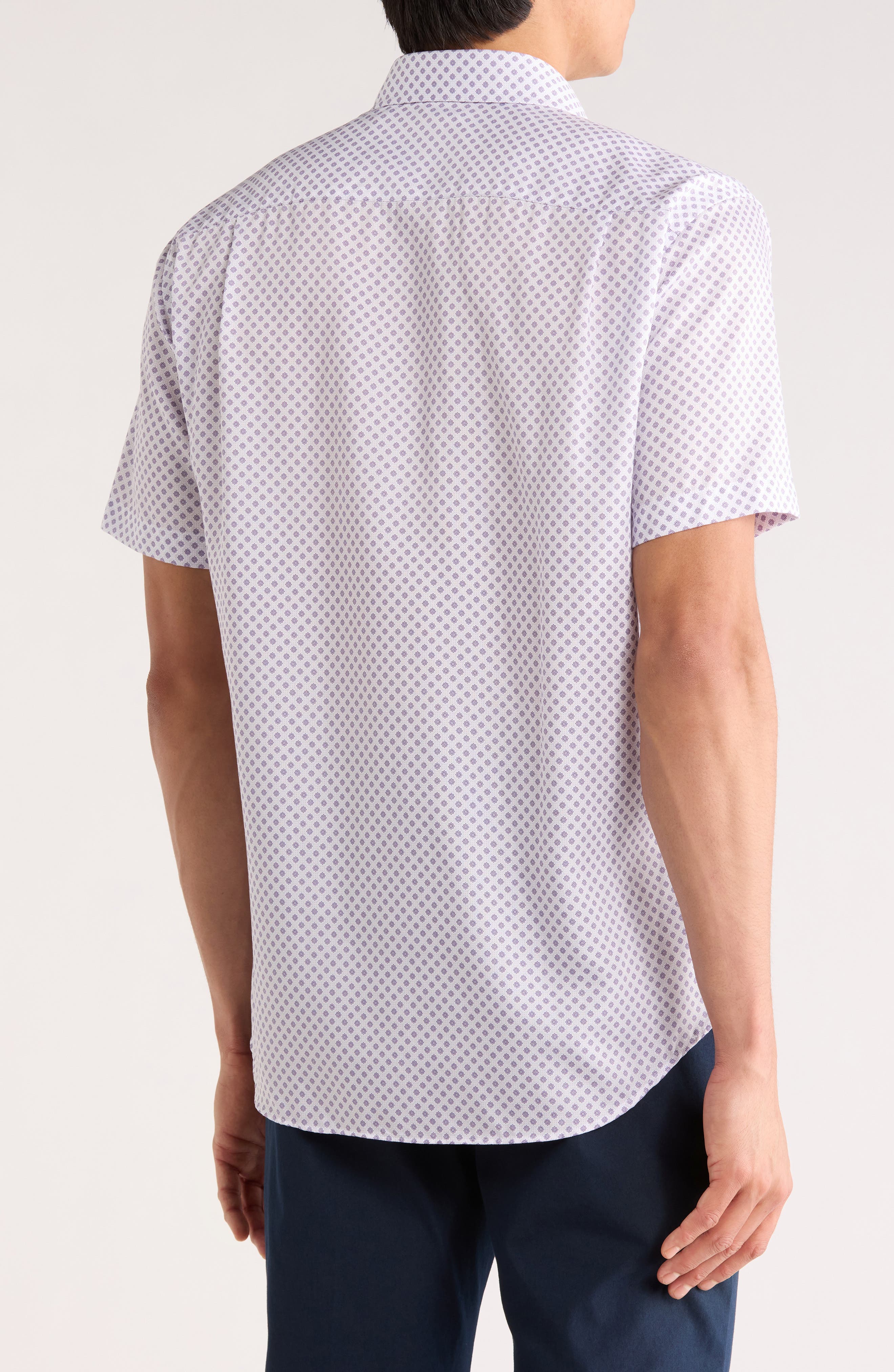 Neat Print Short Sleeve Shirt - image 2