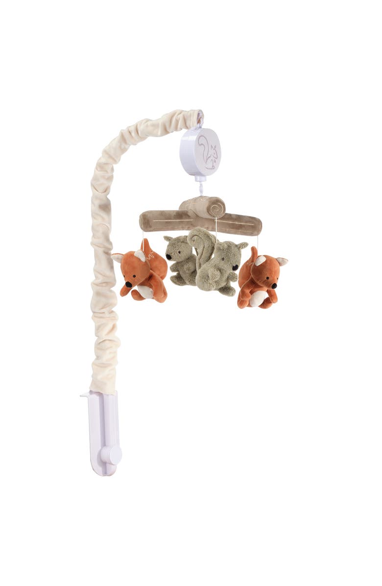 Lambs & Ivy Treetop Fox & Squirrel Woodland Musical Baby Crib Mobile Soother Toy, Alternate, color, Multicolor