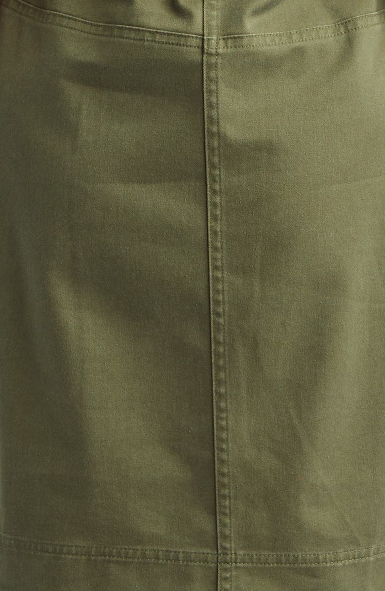 Derek Lam 10 Crosby Clotilde Cotton Blend Utility Dress, Alternate, color, Fatigue