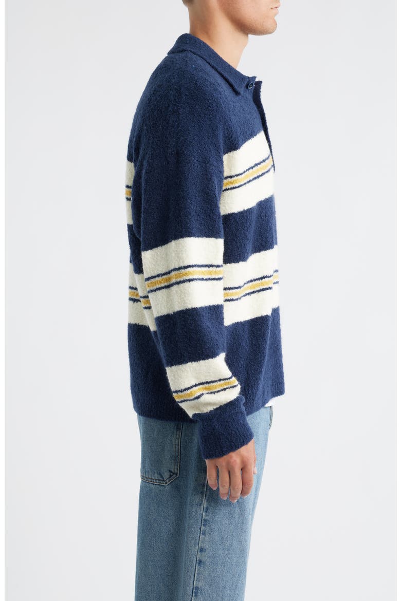 Stripe Oversize Polo Sweater, Alternate, color, NAVY CHAD STRIPE