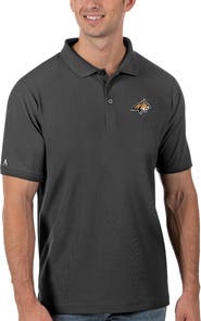 ANTIGUA Men's Antigua Anthracite Montana State Bobcats Legacy Pique Polo