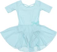 Leveret Girls Short Sleeve Skirted Leotard