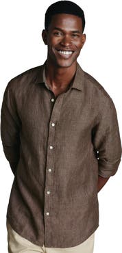 Charles Tyrwhitt Plain Pure Linen Shirt