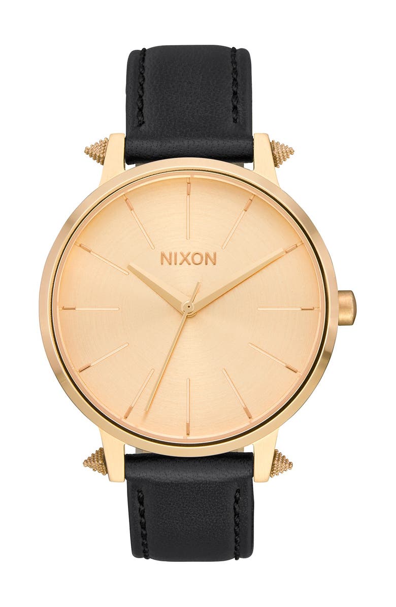 Nixon Women's Kensington Leather Strap Watch, 37mm, Main, color, 