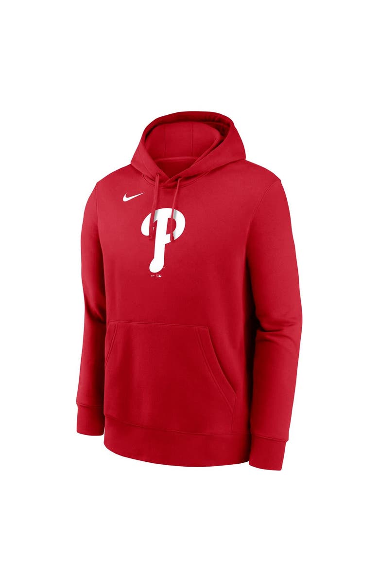 Nike Men's Nike Red Philadelphia Phillies Logo Club Fleece Pullover Hoodie, Alternate, color, Red