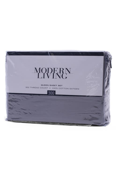 Modern Living Cotton Sateen Sheet Set In Graphite