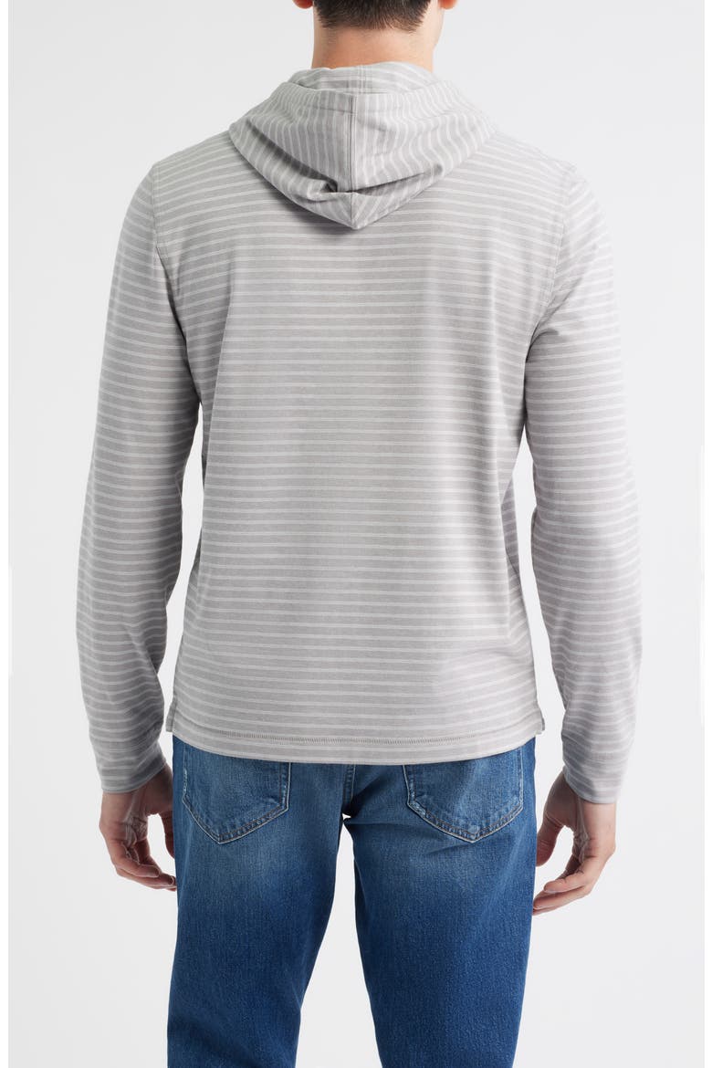 Wycliff Stripe Hangin' Out Drawstring Hoodie, Alternate, color, LIGHT GRAY