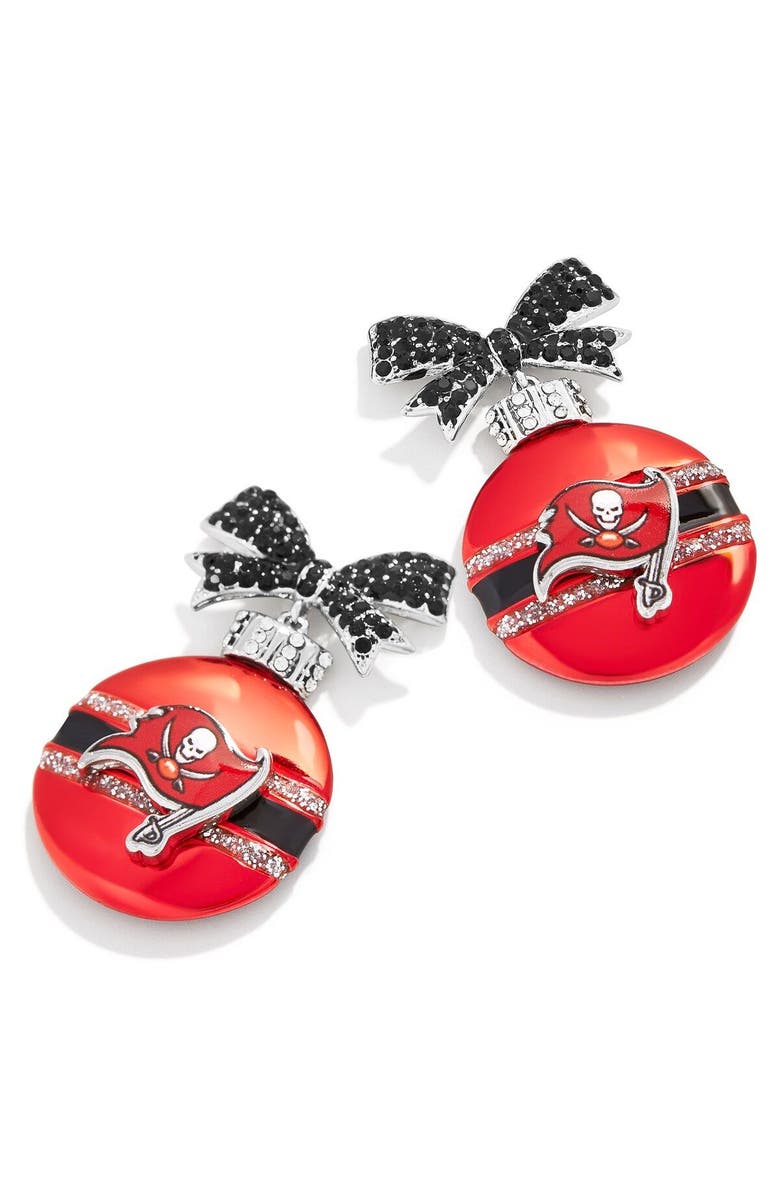 BaubleBar Women's BaubleBar Tampa Bay Buccaneers Ornament Earrings, Main, color, Red