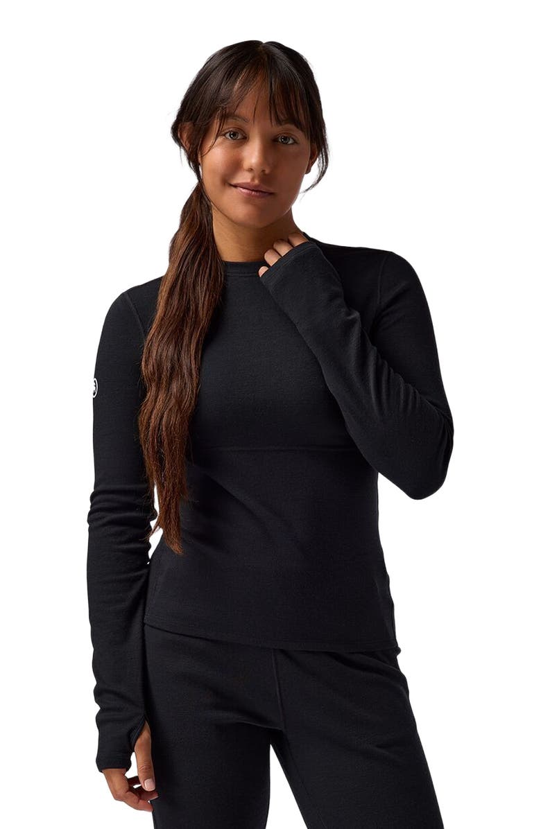 Backcountry Cedars Rws Merino Mid-Wt Baselayer Crew Top - Women's, Alternate, color, Black