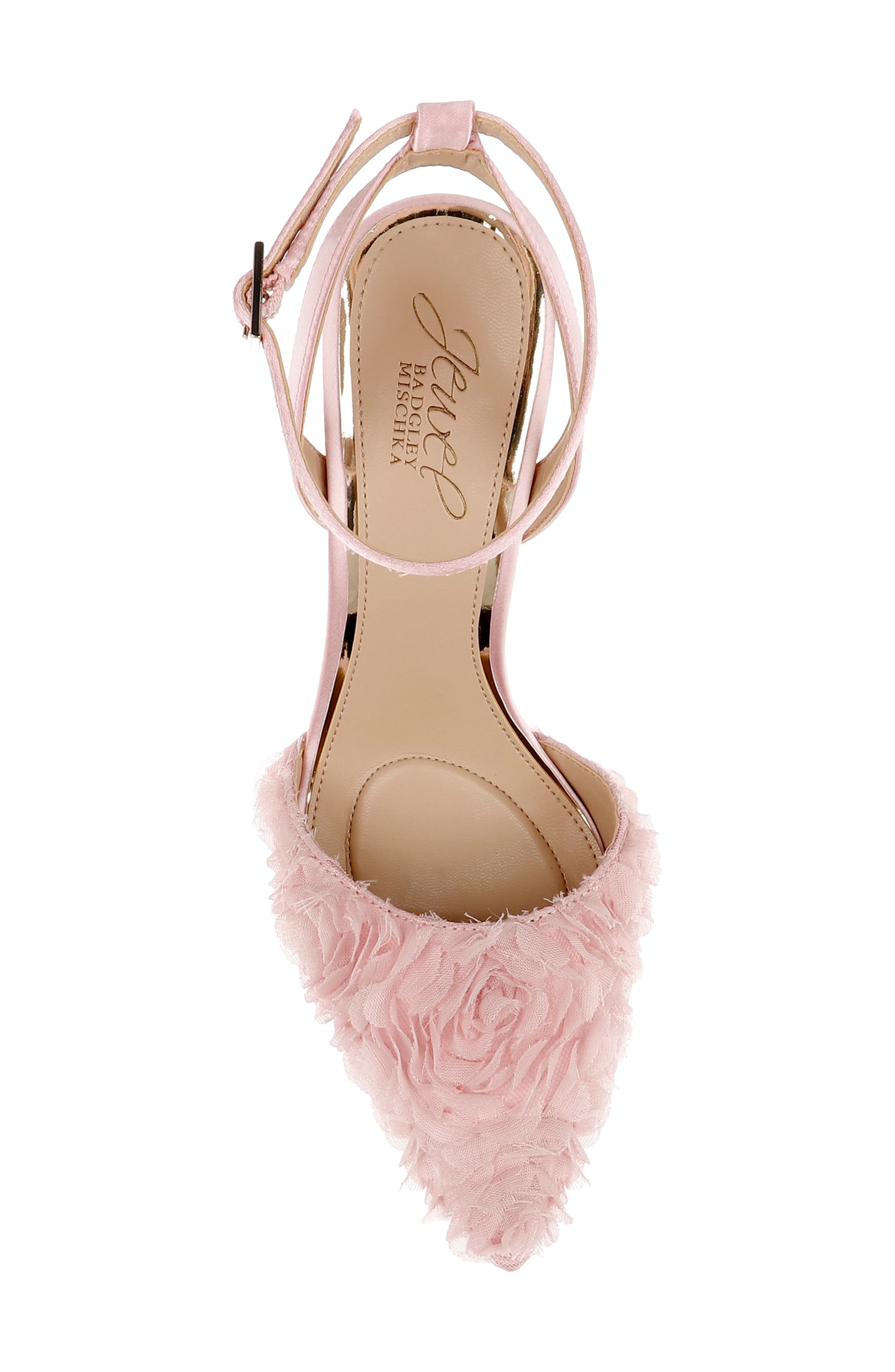 Shannon Pointed Toe Ankle Strap Pump, Alternate, color, PINK/ PINK