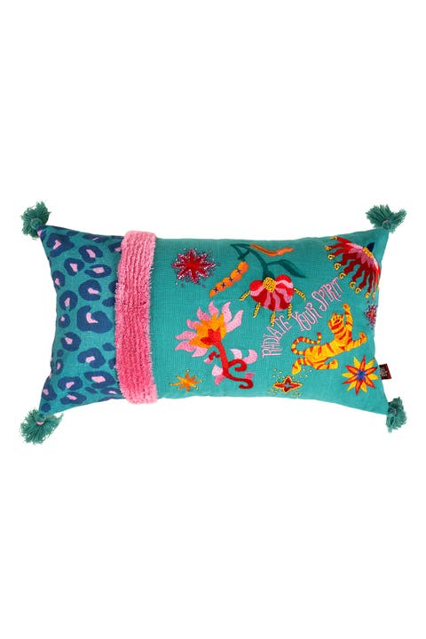 Ghuni Fringed Tasseled Embroidered 100% Cotton Home Accent