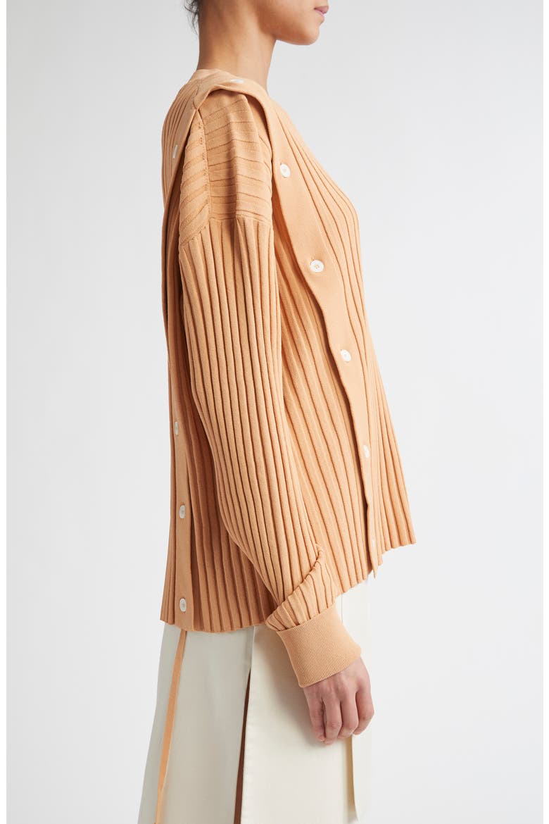 Button Rib Sweater, Alternate, color, BEIGE