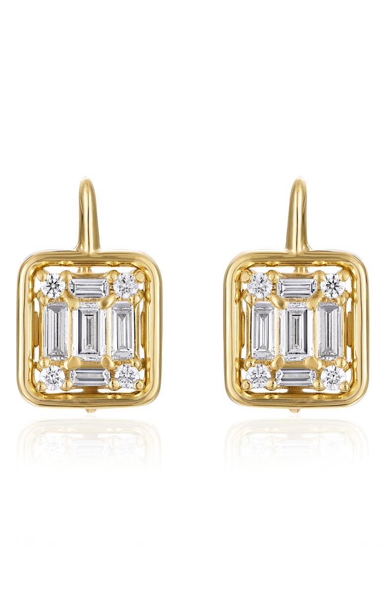 Mindi Mond Clarity Framed Diamond Drop Earrings, Main, color,