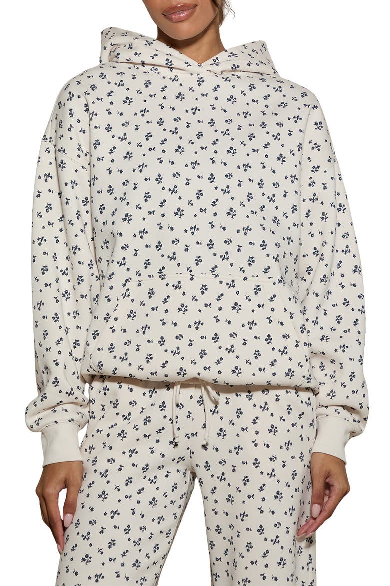 Ditsy Floral Hoodie, Main, color, CREAM