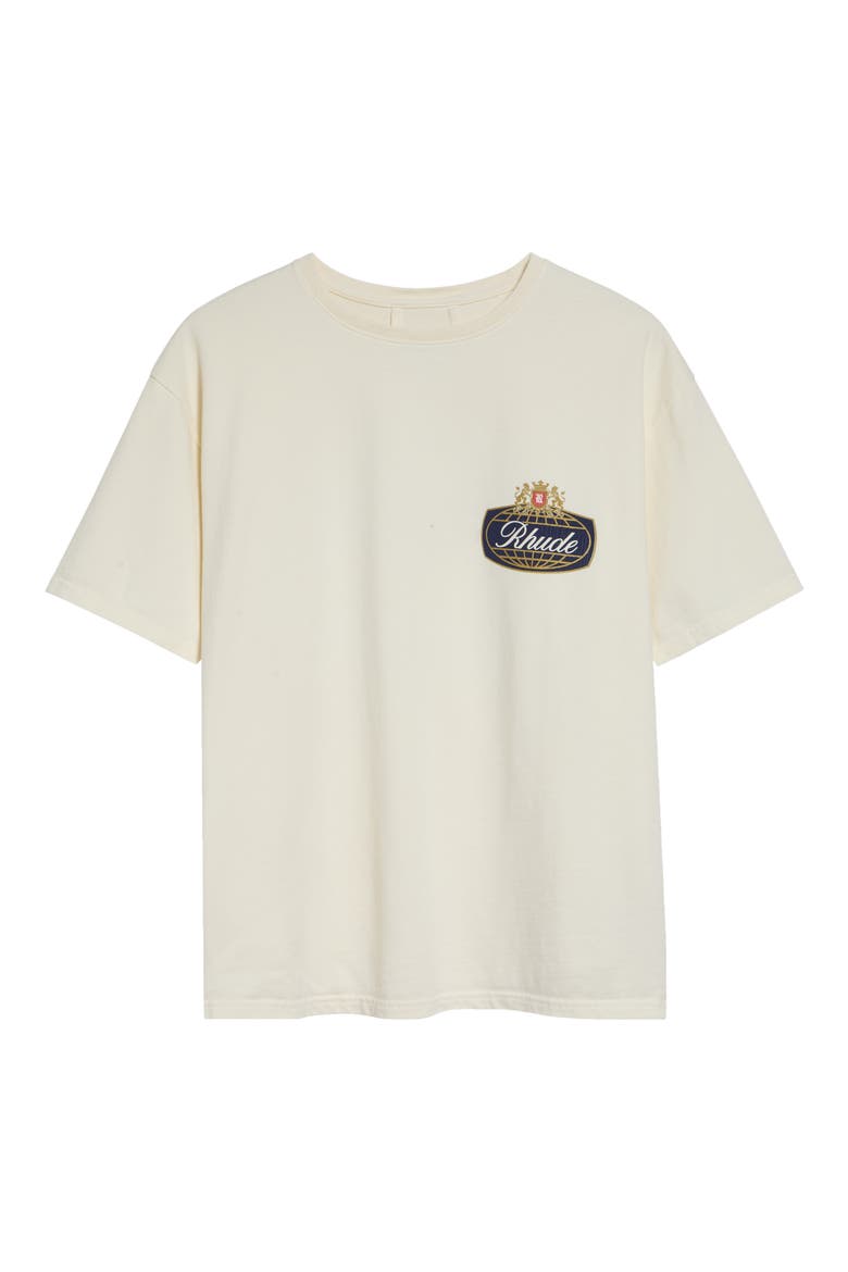 Safari Crest Cotton Graphic T-Shirt, Alternate, color, VINTAGE WHITE/ BLUE/ RED