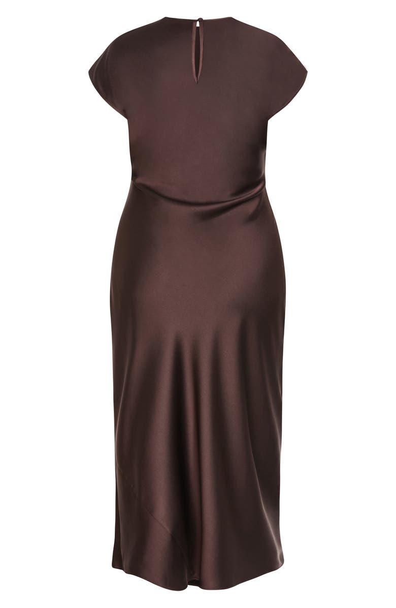 City Chic Beatrix Twist Satin Maxi Dress, Alternate, color,