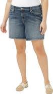 Silver Jeans Co. Suki Curvy Mid Rise Denim Shorts