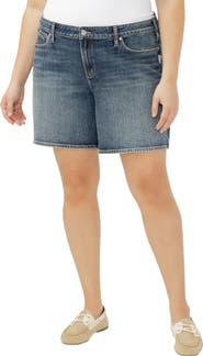 Silver Jeans Co. Suki Curvy Mid Rise Denim Shorts
