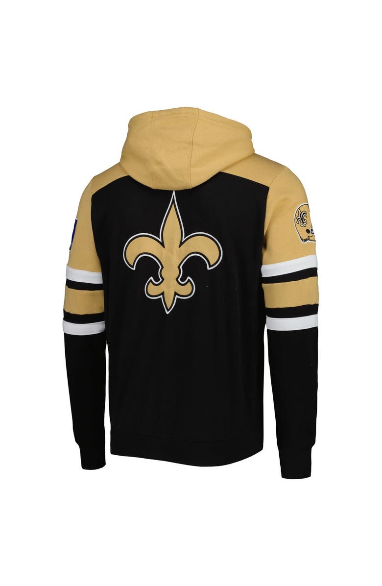 STARTER Men's Starter Black New Orleans Saints Extreme Full-Zip Hoodie Jacket, Alternate, color, 
