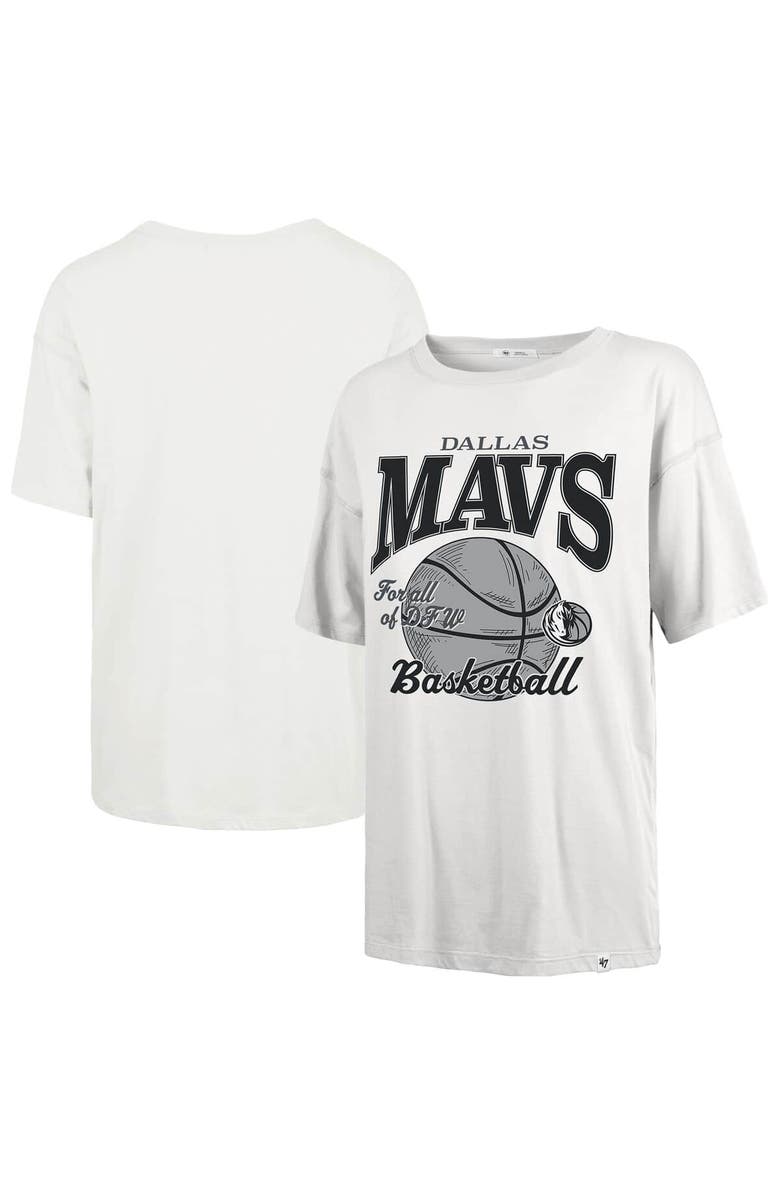 '47 Women's '47  White Dallas Mavericks City Edition Down Court Sadie T-Shirt, Main, color, White