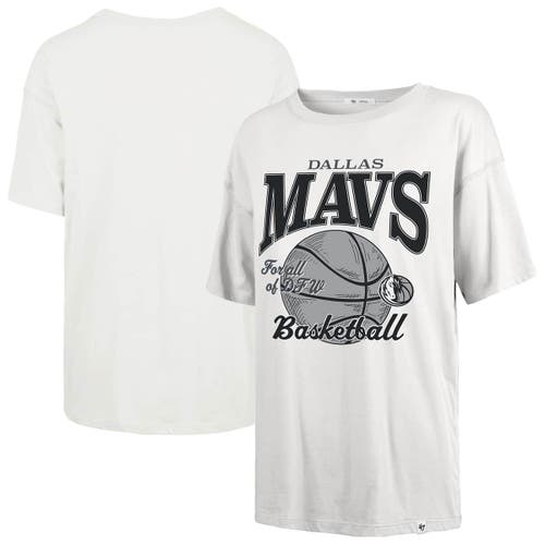 47 Brand '47  White Dallas Mavericks City Edition Down Court Sadie T-shirt