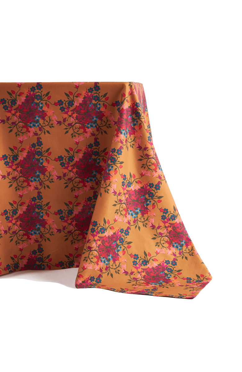 Sophie Williamson Design Tablecloth, Main, color, Orange