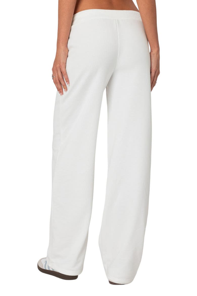 Quinn Cotton Blend Straight Leg Sweatpants, Alternate, color, WHITE