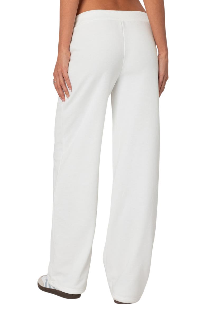 EDIKTED Quinn Cotton Blend Straight Leg Sweatpants, Alternate, color, White