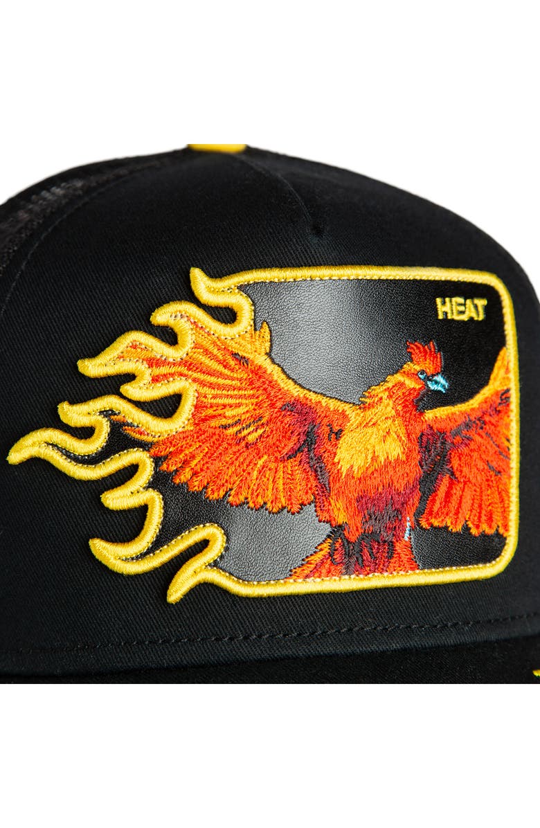 Goorin Bros. Heat Flames Embroidered Snapback Trucker Hat, Alternate, color, Void
