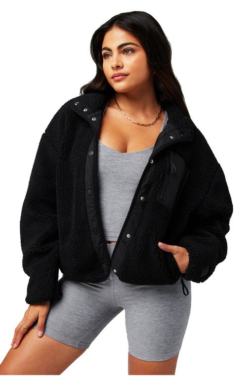Fabletics Tahoe Teddy Jacket in Black 
