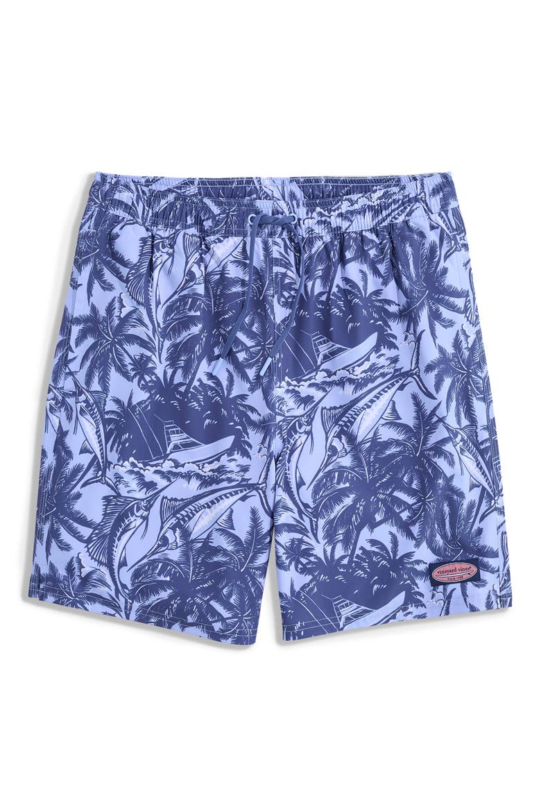 7-Inch Chappy Swim Trunks, Main, color, SPORTFISHPALM-SB