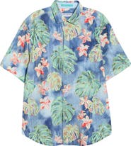 Tommy Bahama Nova Wave Mira Jungle Floral Short Sleeve Seersucker Button-Up Shirt