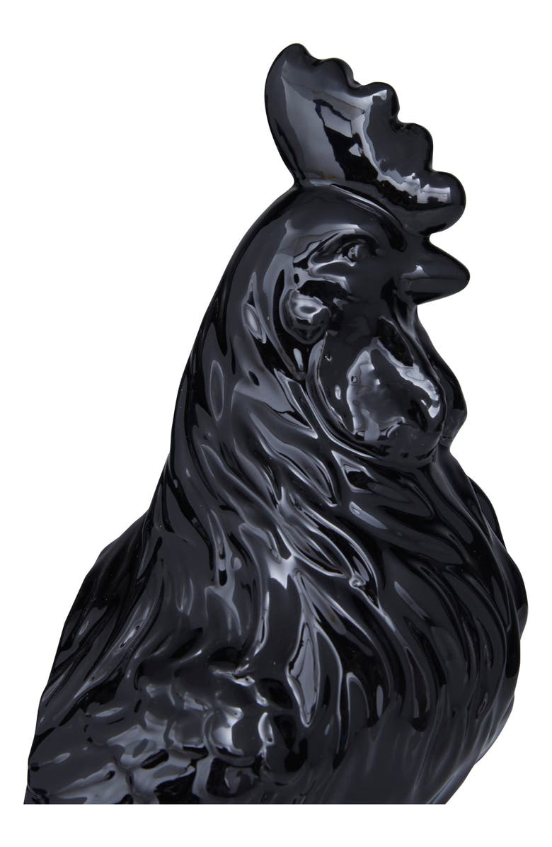 SONOMA SAGE HOME Black Ceramic Rooster Bookends with Enamel Exterior - Set of 2, Alternate, color, 