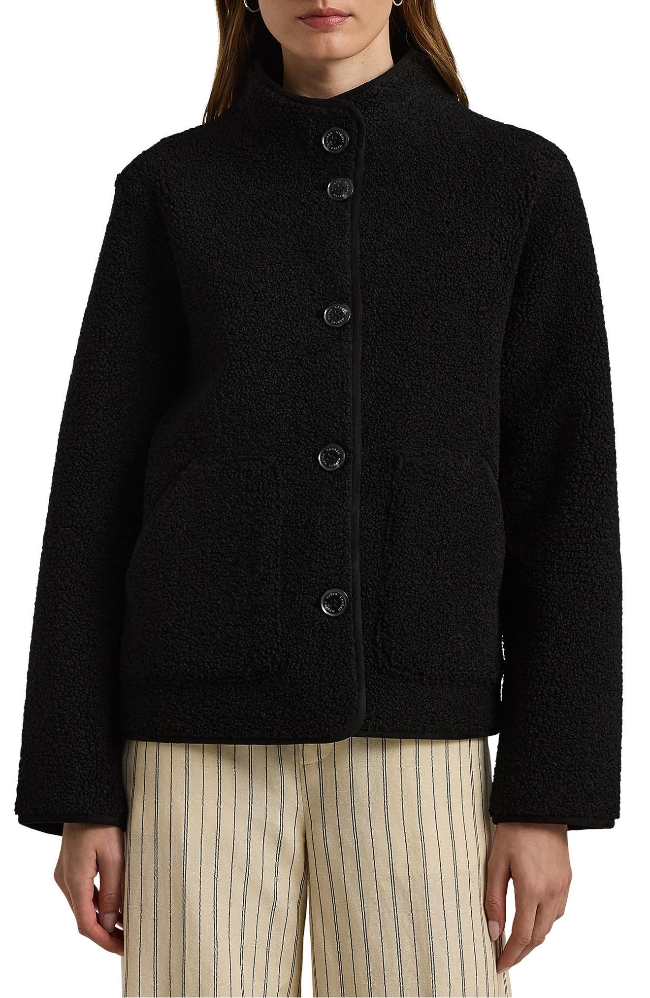 Lauren Ralph Lauren Faux Shearling Boxy Jacket