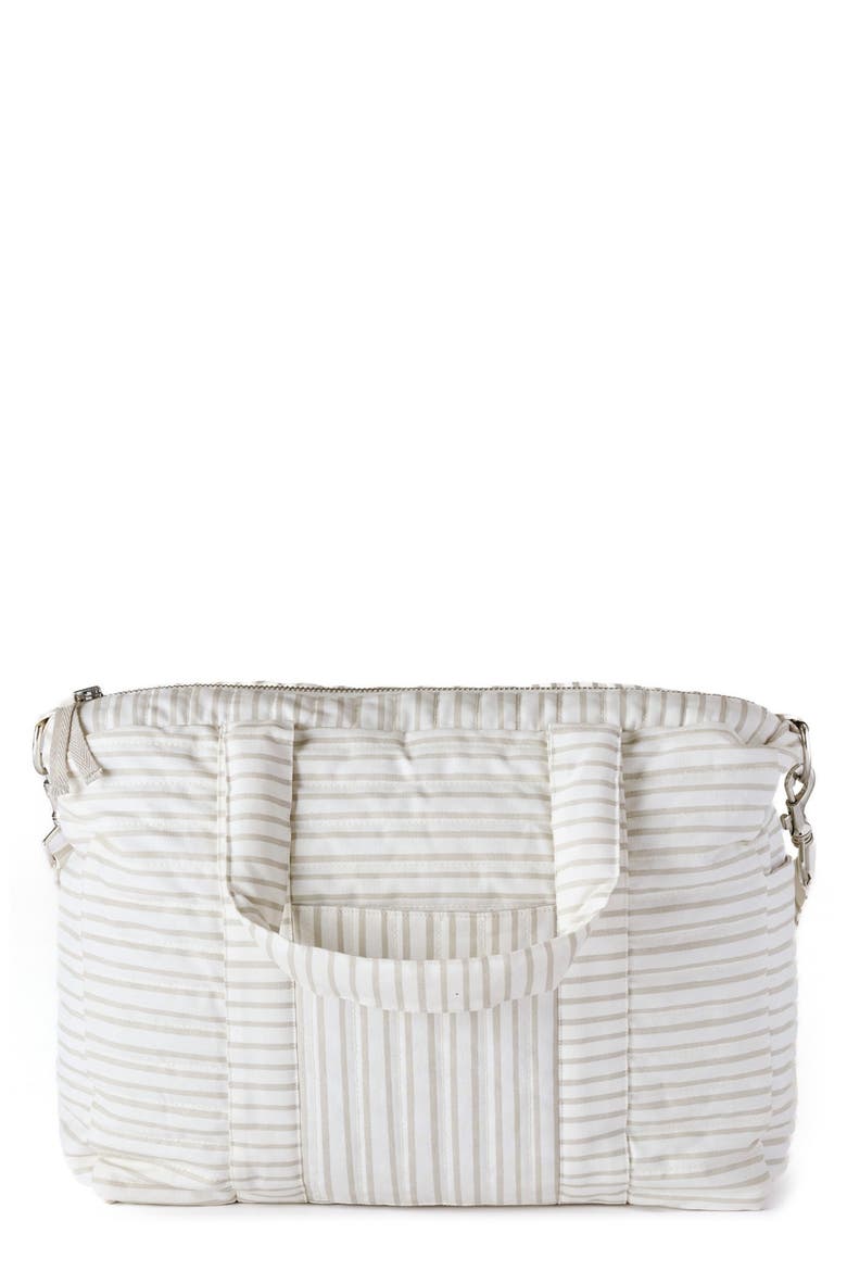 Stripes Away Diaper Bag, Main, color, STRIPES AWAY PEBBLE GREY