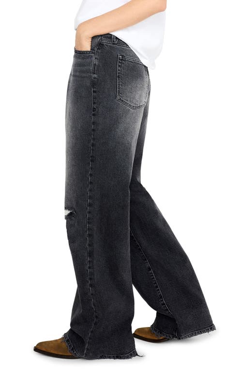 Shop Good American Good Ease High Waist Wide Leg Jeans In Black346