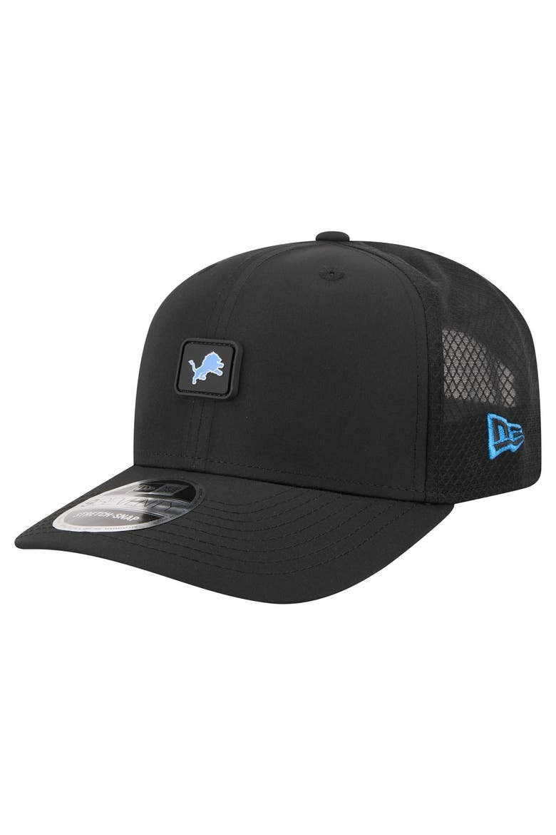 Men's New Era Black Detroit Lions Micro Badge 9SEVENTY Adjustable Hat, Main, color, Black