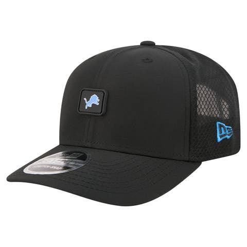 Men's New Era Black Detroit Lions Micro Badge 9SEVENTY Adjustable Hat
