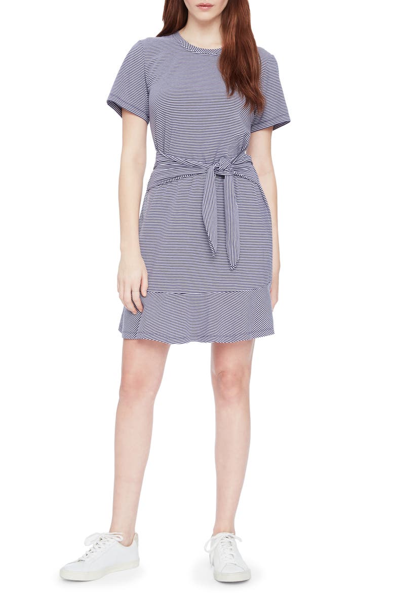 Annika Stripe Stretch Cotton Minidress, Main, color, TESSA STRIPE